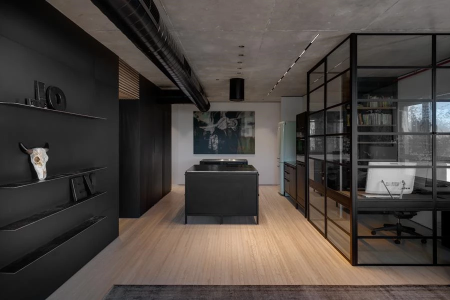 זווית נוספת של החלל המרכזי. אדריכל ירון אלדד צלם עודד סמדר