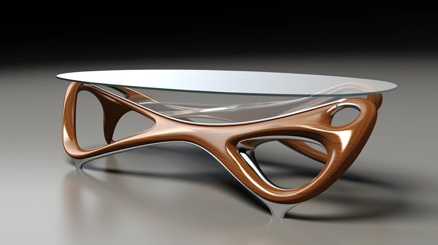 שולחן שנוצר ב AI בהשראת: Norman Foster