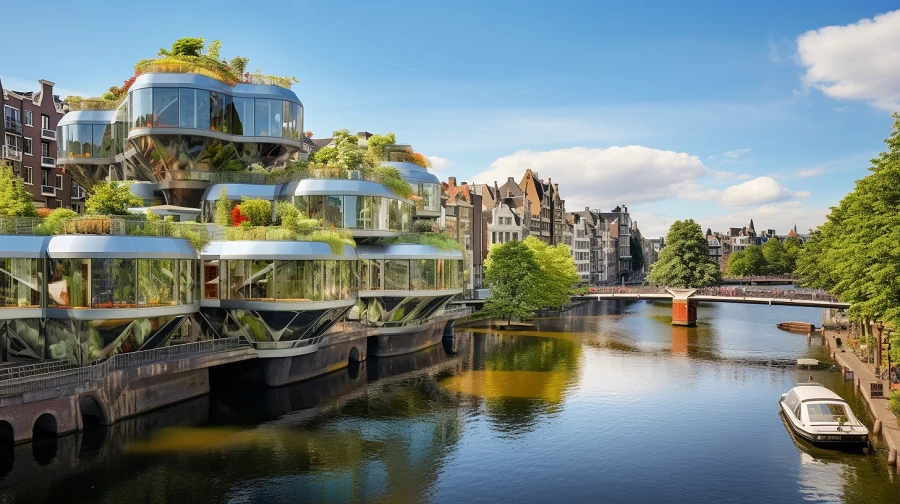 נוצר באמצעות בינה מלאכותית בהשראת האדריכל נורמן פוסטר