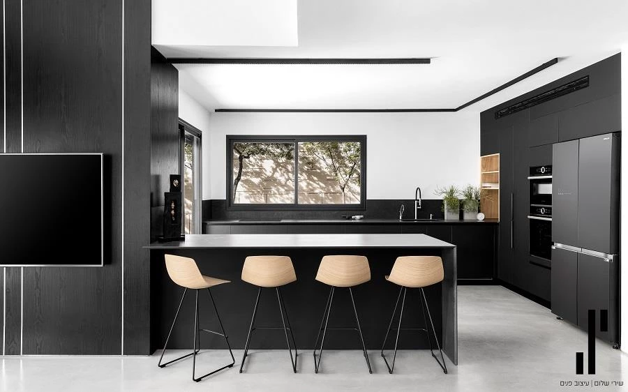 מבית ישן לממלכה שחורה ואלגנטית- המהפך של בית בהוד השרון