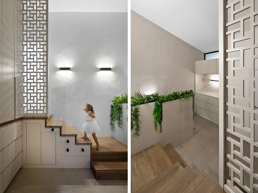 קומת ההורים והמעבר לקומת הילדים