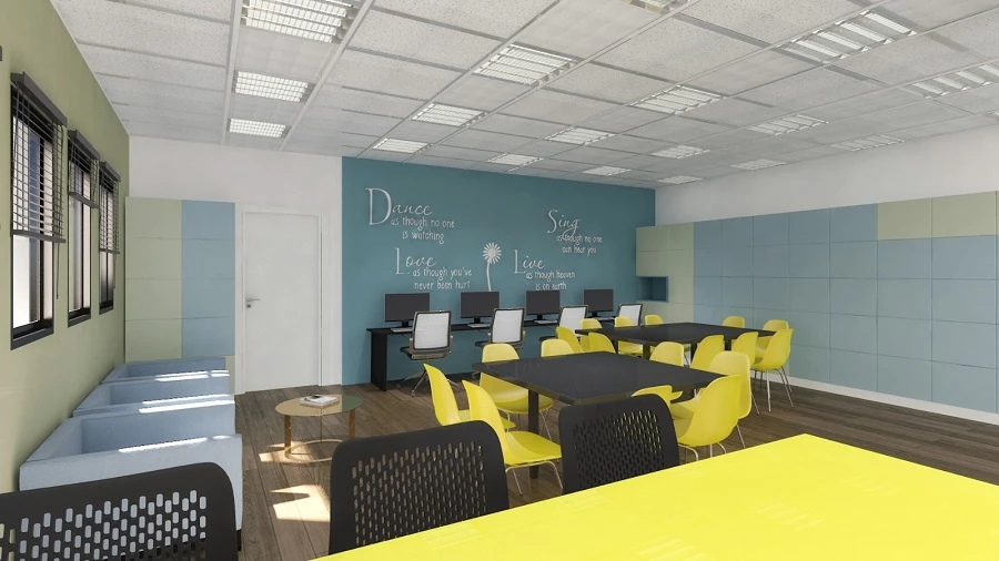 לא רק בכיתות. עיצוב חדר המורים כמרחב פדגוגי לכל דבר. Adi3d הדמיות