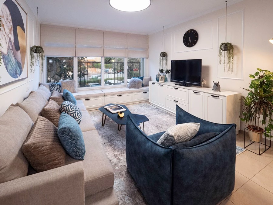 שילוב סגנונות הנורדי והכפרי בדירה על הרי הכרמל למשפחה חמה