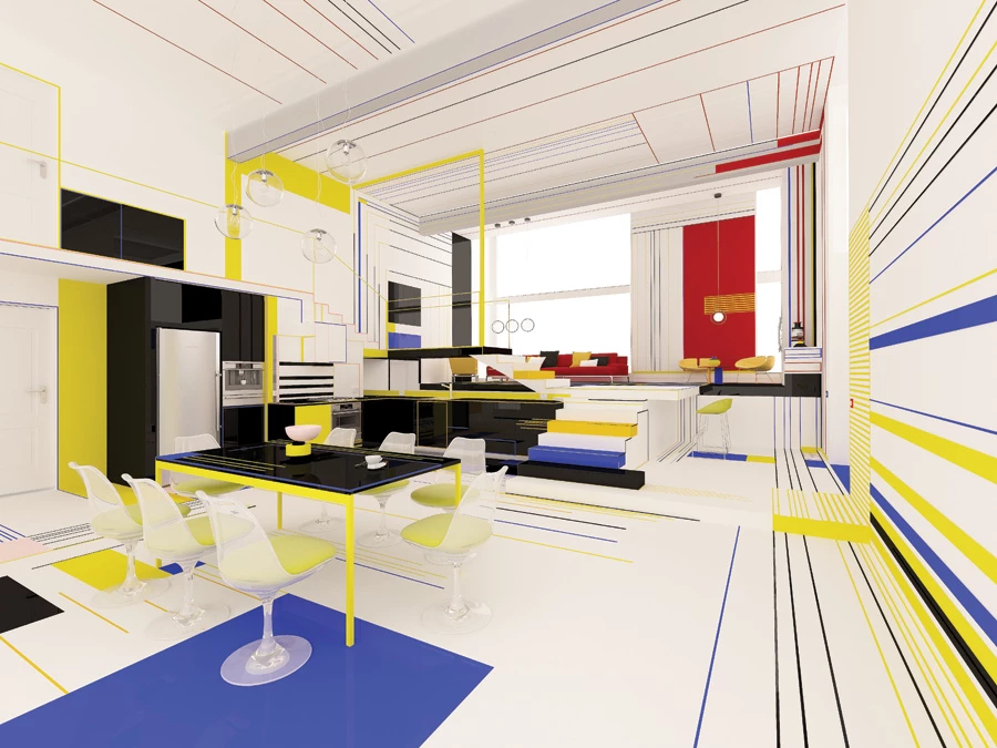 ארוחת בוקר עם מונדריאן