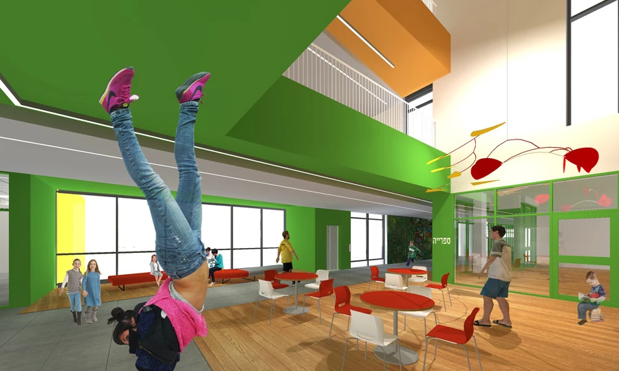 פינת בובות בביה׳׳ס צמח באשדוד. תכנון: תכנון: אדר׳ גדעון פובזנר, ש. פובזנר - ג. פובזנר אדריכלים. צילום: גדעון פובזנר