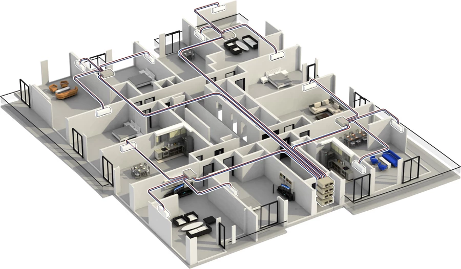 התקנת TADIRAN INVIZ בדירה לדוגמה במגדל מגורים