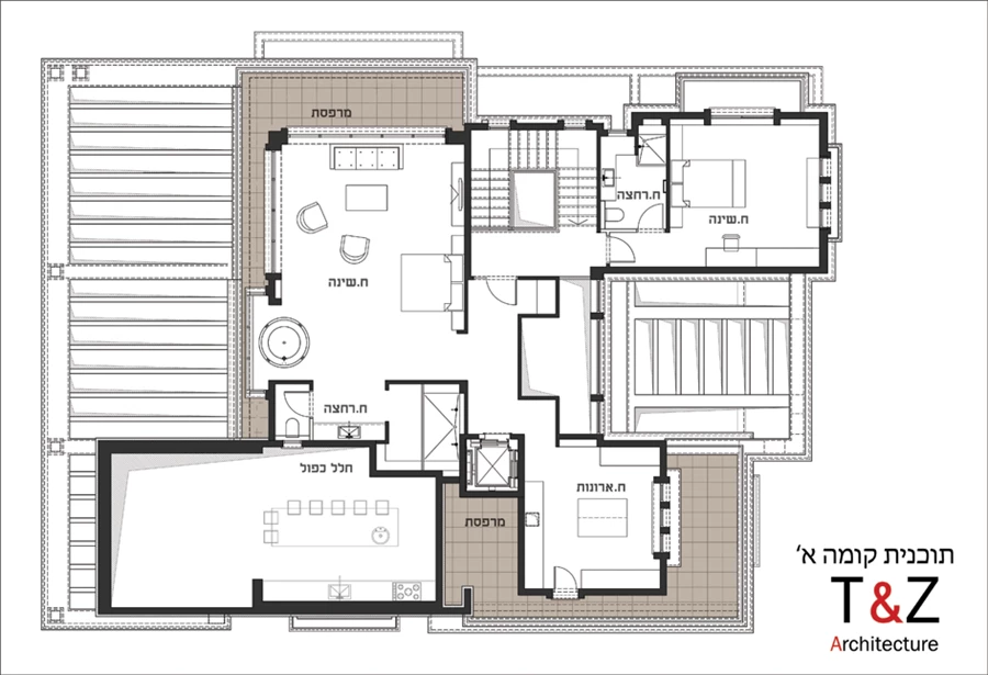 תכנית קומה א׳.