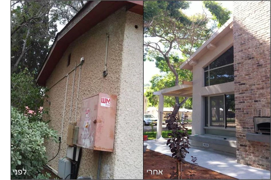 לפני ואחרי: תוספת של 40 מטר לחלל הציבורי