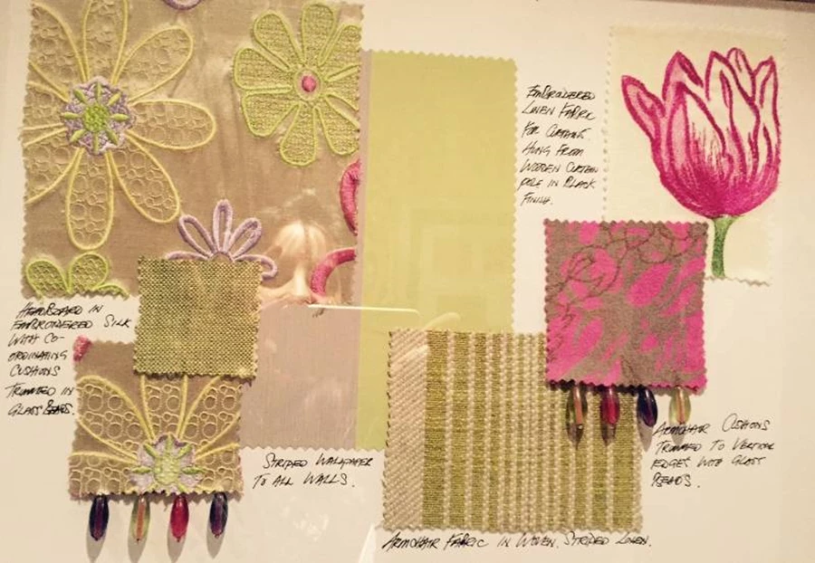 לוח חומרים לדוגמא. Photo credit: Ruth Arad