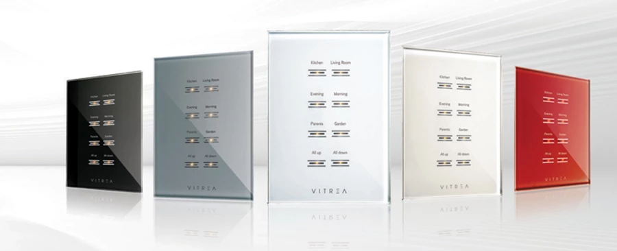 מבחר גווני זכוכית במתגי הטאצ