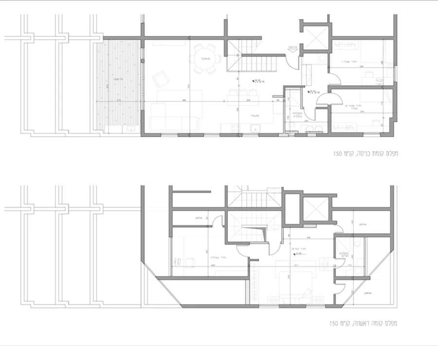 מפלס קומת כניסה | מפלס קומה ראשונה
