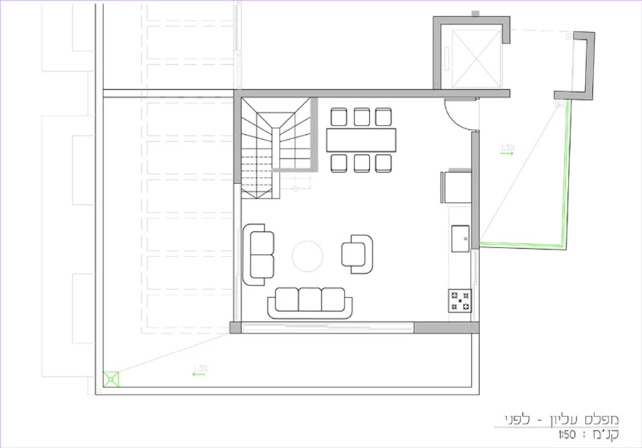 מפלס עליון - לפני השיפוץ