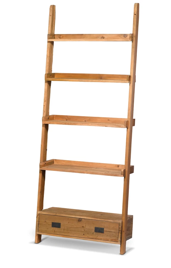 יחידת מידוף אלכסונית מעץ. צילום: ישראל כהן. רשת