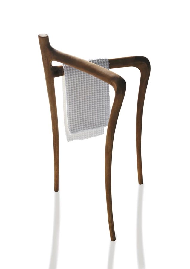 מתלה מגבות מעץ גולמי מקולקציית