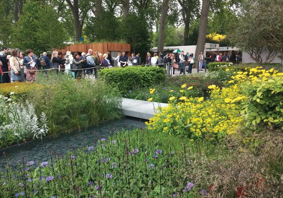 התעניינות הקהל בגנים המעוצבים רבה וכל גן מוקף בעשרות אנשים.