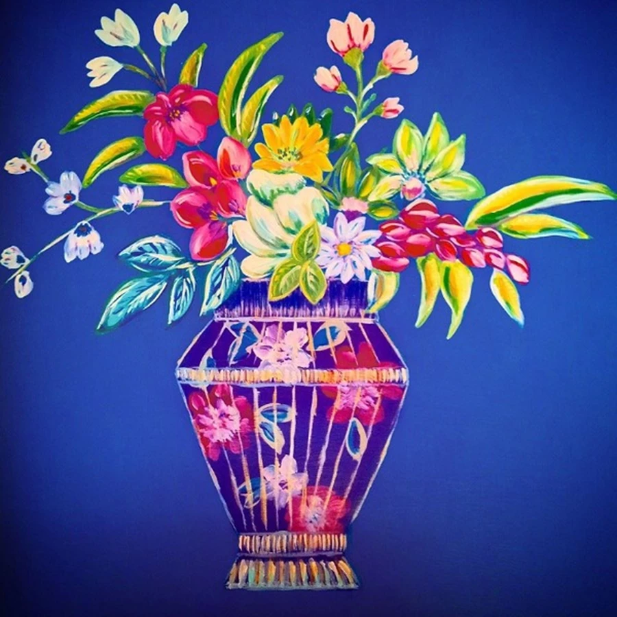 ציור קיר פרחוני- לימור שריקה