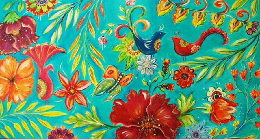 צבעוניות משמחת על הקיר- לימור שריקה