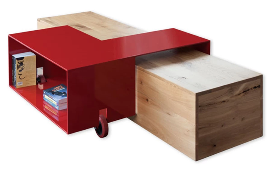 שולחן קפה על-גלגלים המשלב פתרונות אחסון | יפרח בן צבי