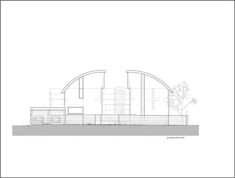 חזית דרומית עם שערים