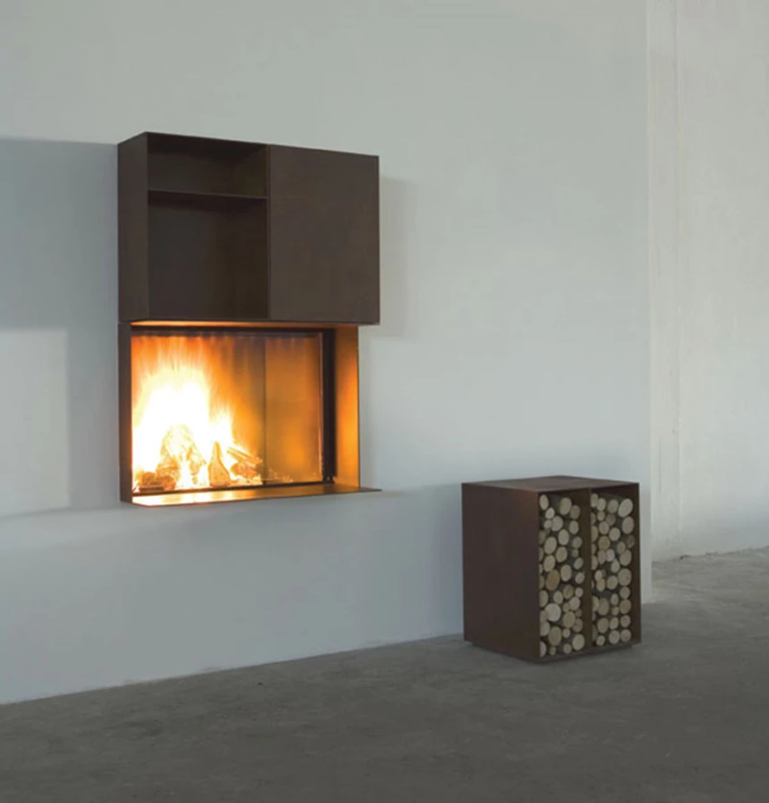 קמין עצים קלאסי בעיצוב מודרני, מבית AntonioLupi | 