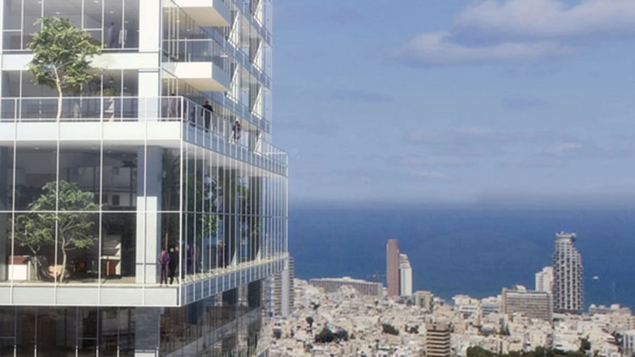 מגדלי הארבעה-נוף לכיוון מערב-הדמיה