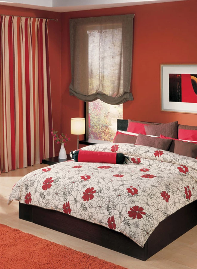 וילון רומי רך בשילוב וילון בד נשפך