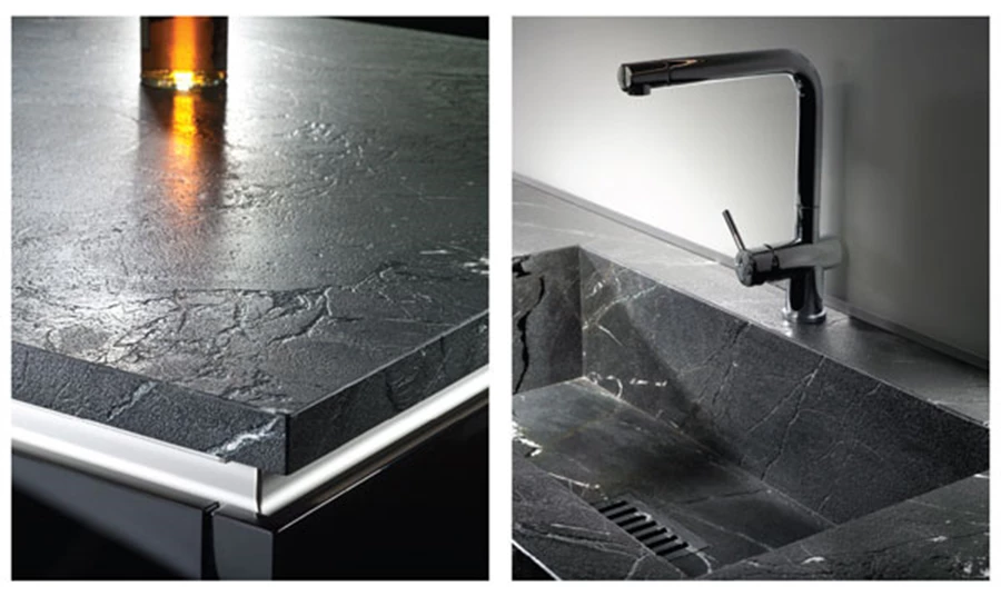 מטבח בחיפוי אבן טבעית מסוג גרניט - משטח האבן האיכותי בעולם - בגימור עמוק