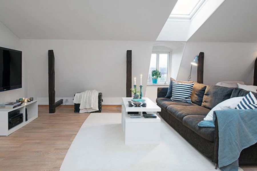 חלל הסלון פתוח וגדול