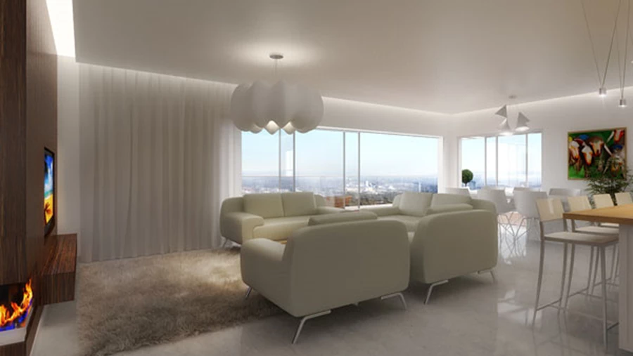 דירת פנטהאוז – ארנונה ירושלים | הדמיות : ניר לוי | תכנון: אביתר רפאל דהן נורית נייגר