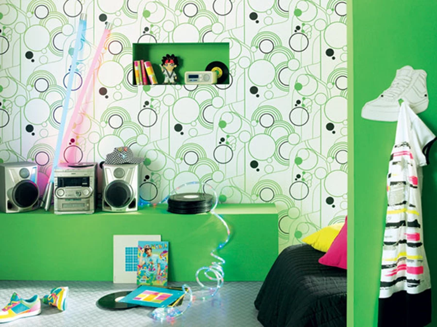 שילוב טפטים בחדרי נוער. 