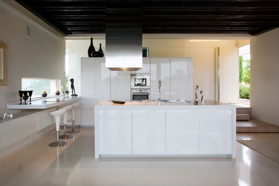 פתח יציאה לרחבה מרוצפת נוספת ואל חלקו השני של שביל הכניסה.