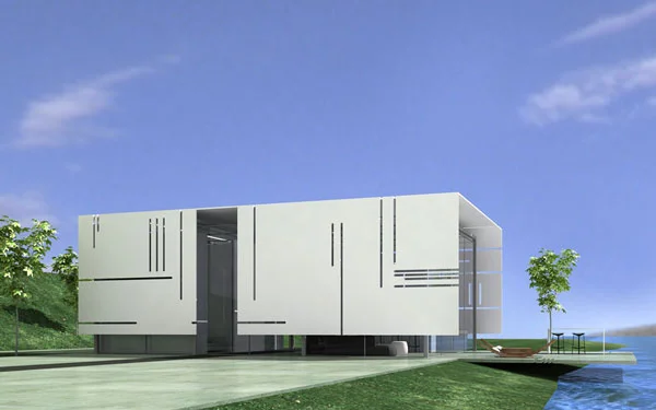 תכנון בית נופש קונספטואלי