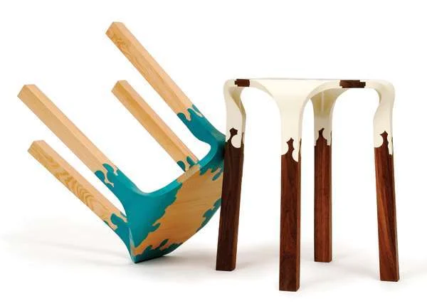 כיסאות מעוצבים - עץ ופלסטיק