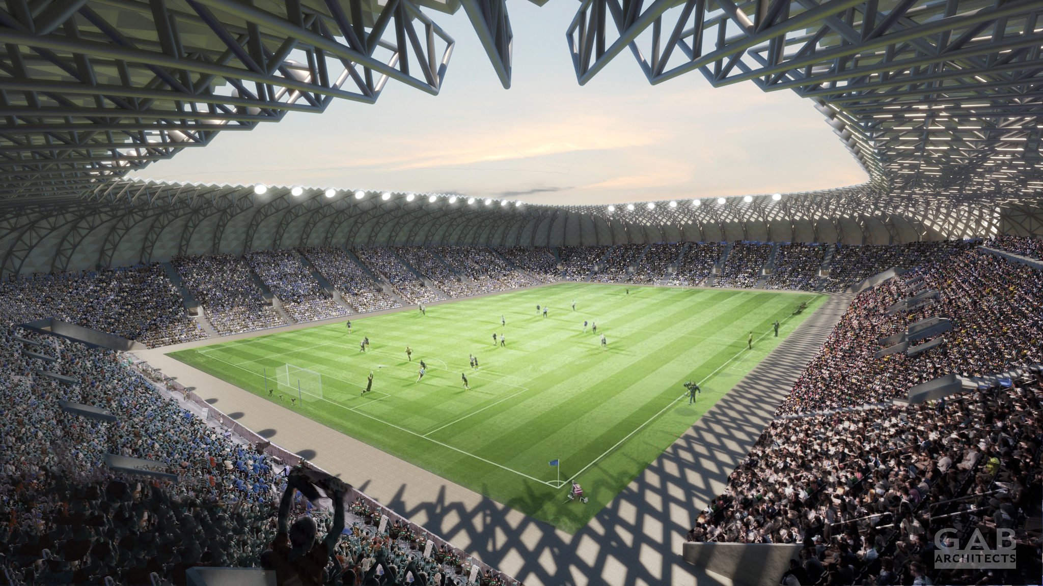 איצטדיון אשדוד, GAB אדריכלים — הדמיה
