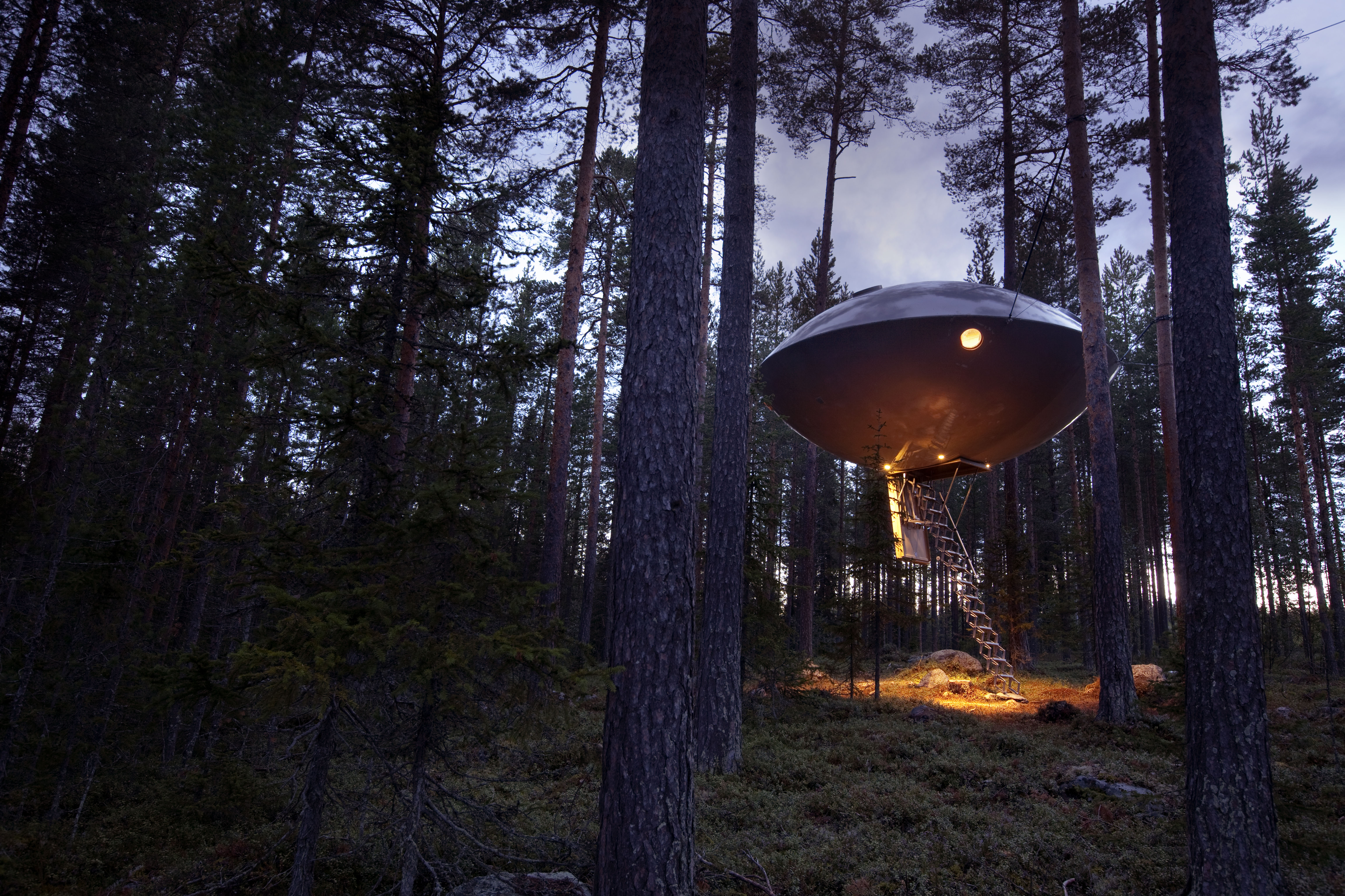 Peter Lundstrom (באדיבות Treehotel). חדר ה-UFO