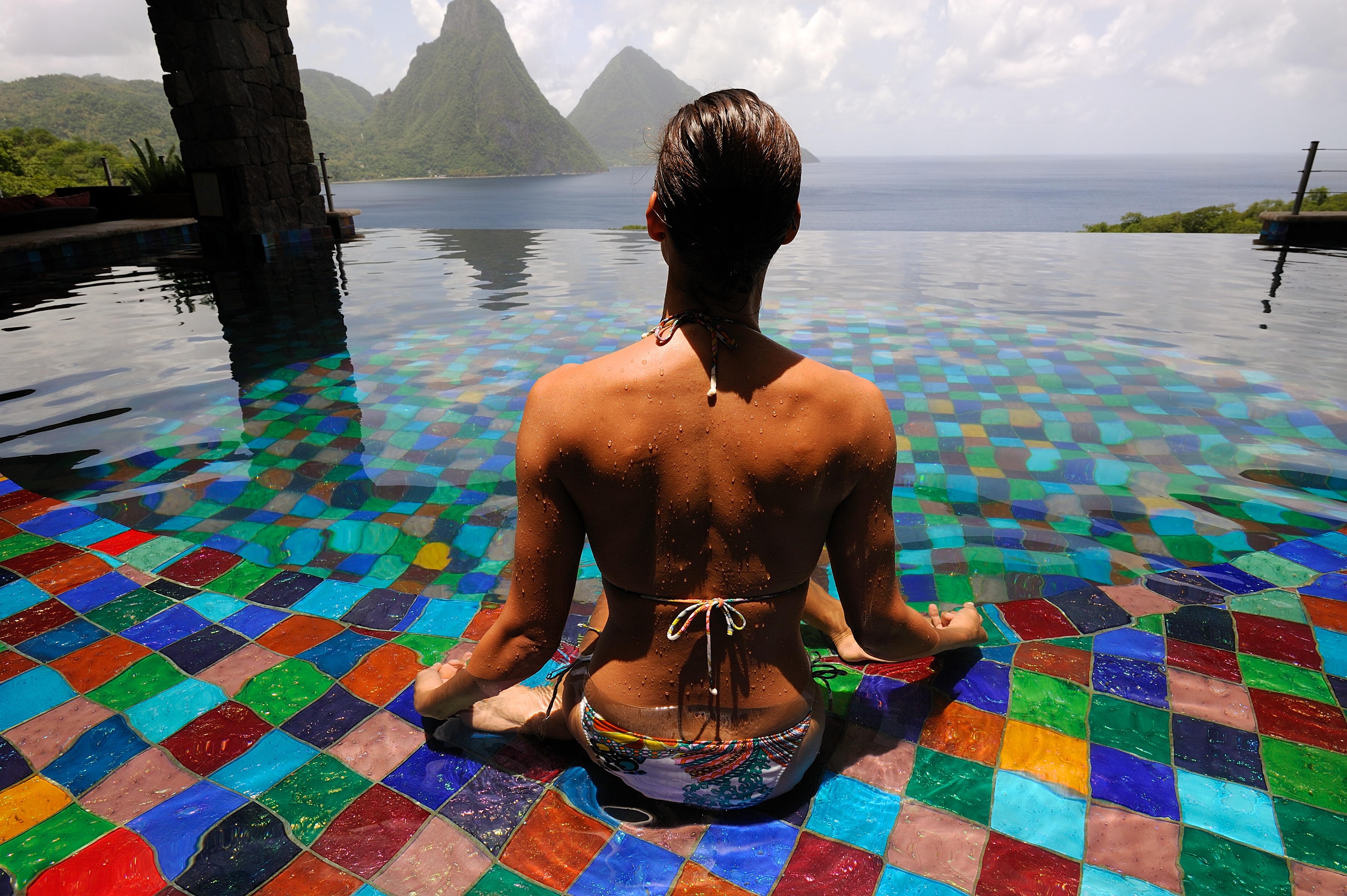 באדיבות מלון Jade Mountain סנט לוסיה