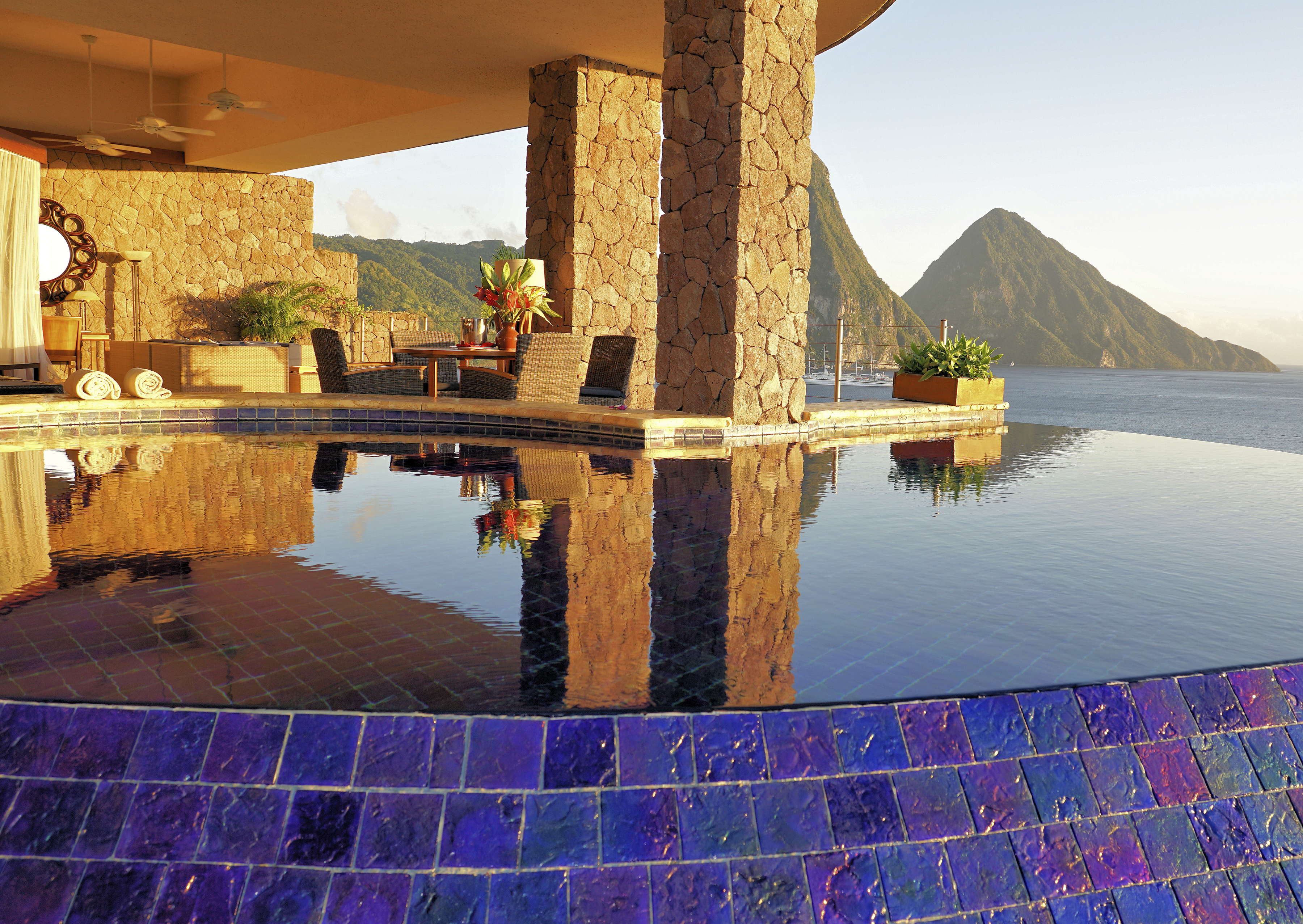 באדיבות מלון Jade Mountain סנט לוסיה