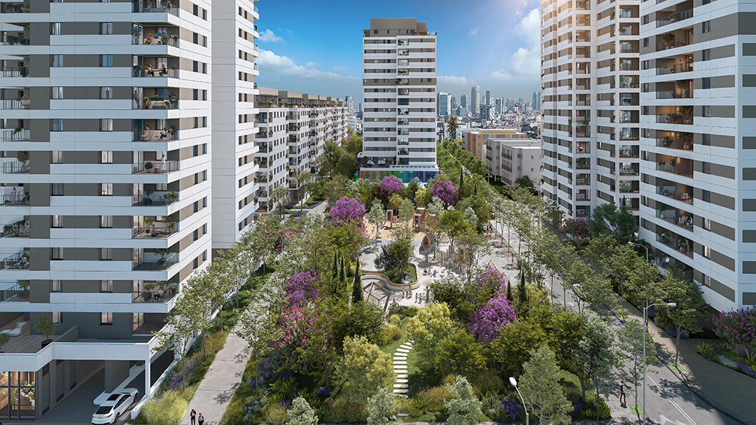 פרויקט telaviva, קבוצת אלמוג. הדמייה: viewpoint
