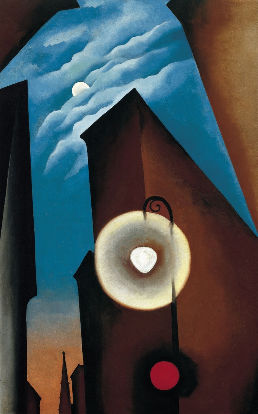 New York Street with Moon, ג'ורג'יה אוקיף, 1925, אוסף מוזיאון תיסן-בורנמיסה (Museo Thyssen-Bornemisza)