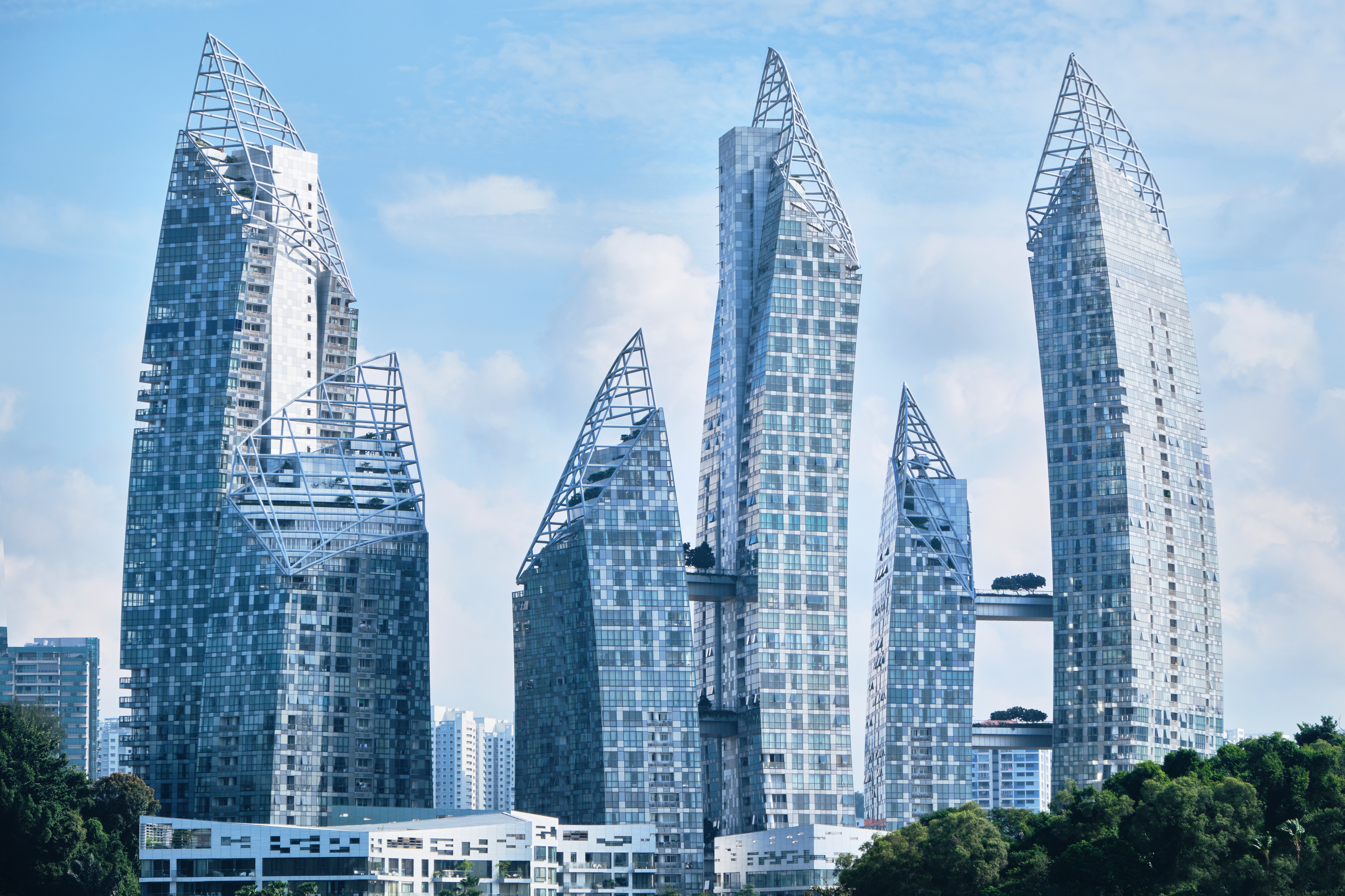 קפל ביי (Keppel Bay) בסינגפור — קומפלקס מגורים יוקרתי על קו המים, תכנון דניאל ליבסקינד. צילום: Yasemin Ozdemir / Shutterstock