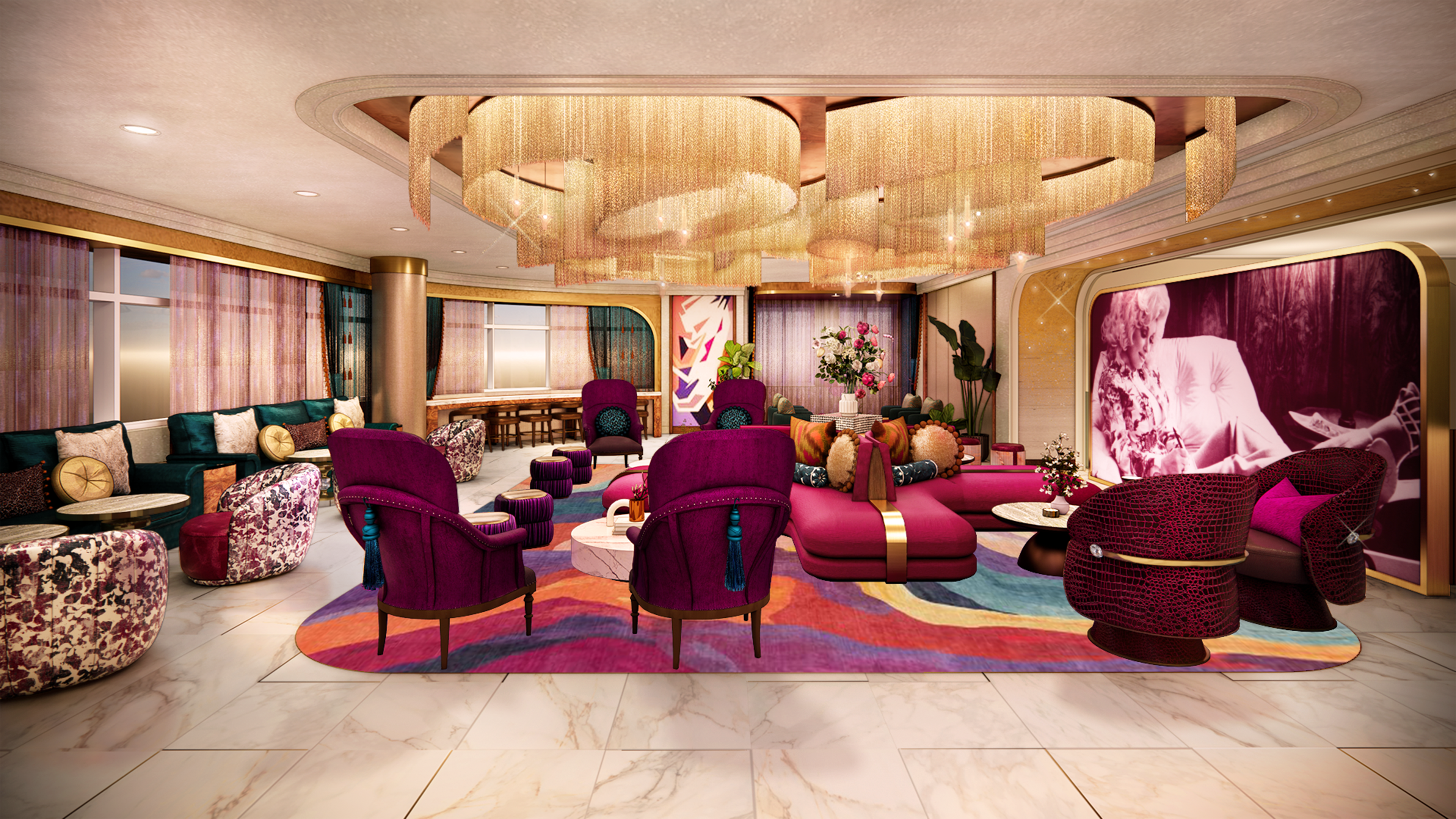 מבט כללי על ה־Listening Lobby של מלון SongTeller. צילום: באדיבות SongTeller Hotel