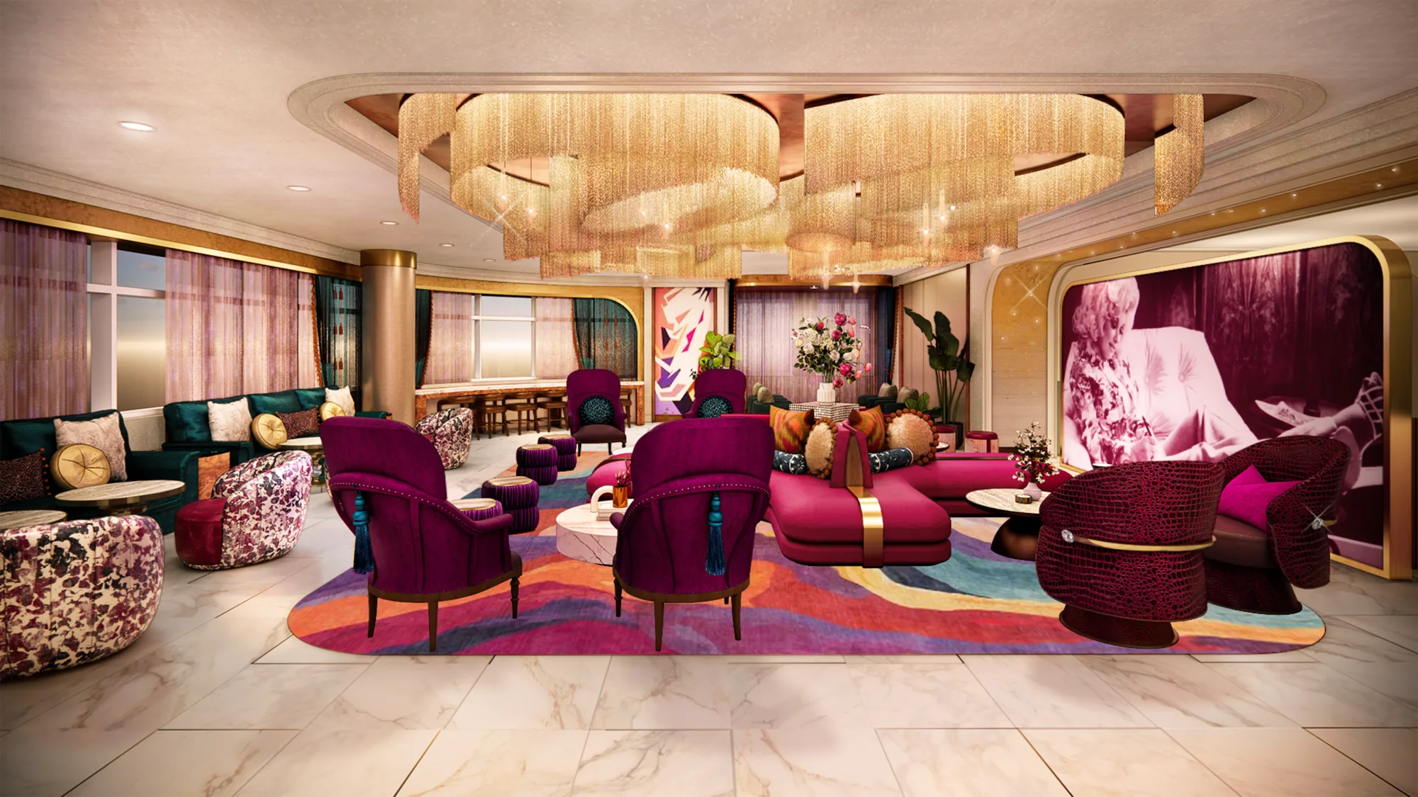 מבט כללי על ה־Listening Lobby של מלון SongTeller. צילום: באדיבות SongTeller Hotel