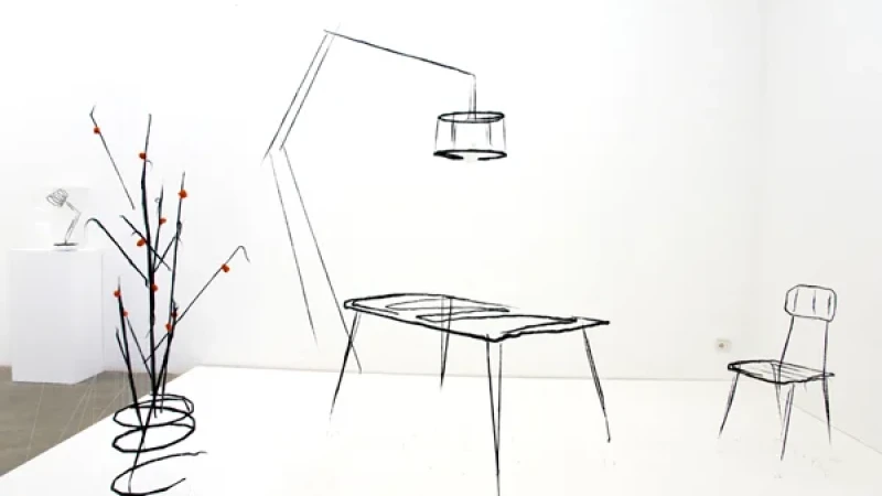 אנלוגיה 003-  בין סקיצה לאובייקט, בין המופשט לממשי