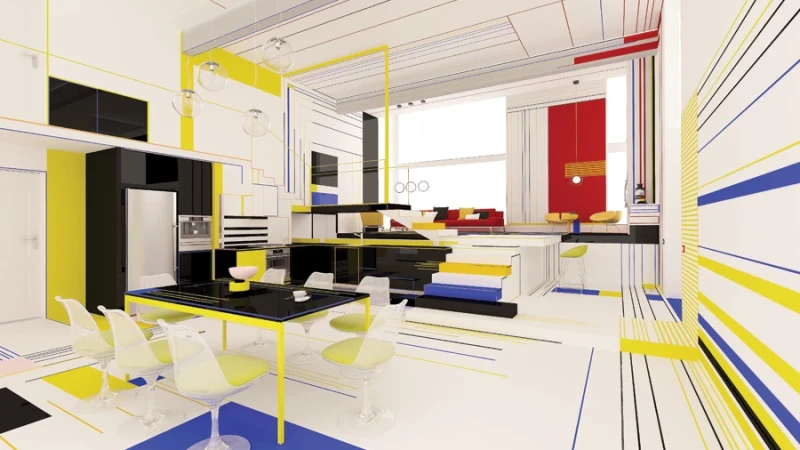 ארוחת בוקר עם מונדריאן