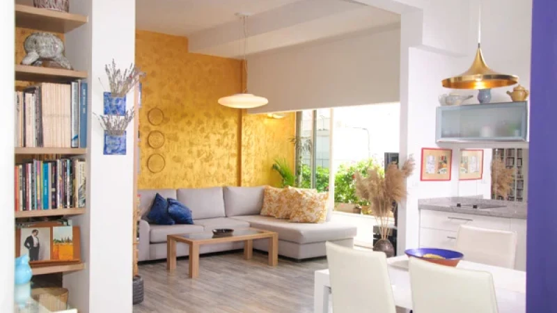 עיצוב דירה צבעונית ומרגשת במרכז תל אביב
