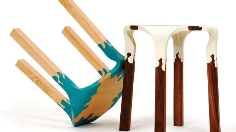 כיסאות מעוצבים - עץ ופלסטיק