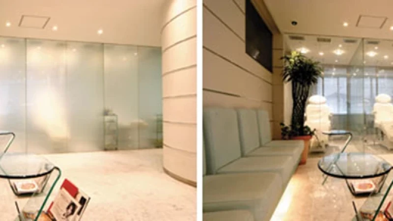 מחיצת זכוכית אלגנטית לחיסכון ולשמירה על הפרטיות בלחיצת כפתור אחת...