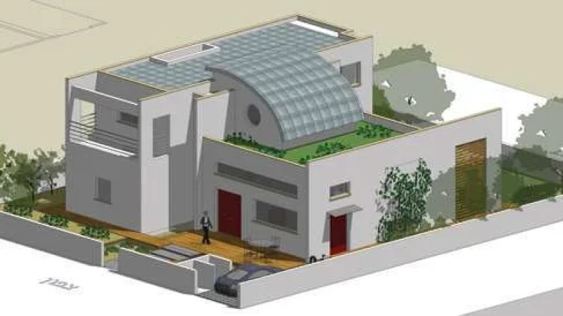 תכנון ירוק - בית פרטי במושב בשרון