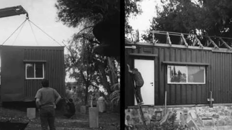 מכולה שהוסבה לבית פרטי