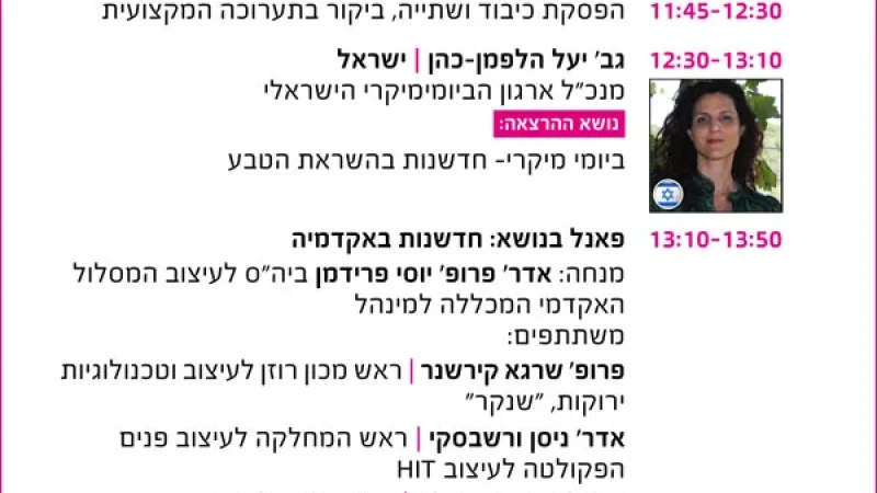 הוועידה הבינלאומית לחדשנות בעיצוב ואדריכלות  - מה בתכנית?